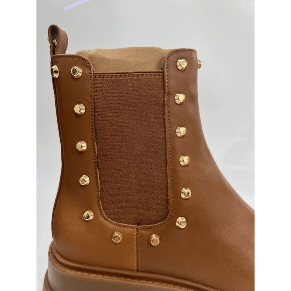 MICHAEL Michael Kors Women's Ridley Studded Lug Sole Chelsea Boots - Luggage 6M - Picture 7 of 10